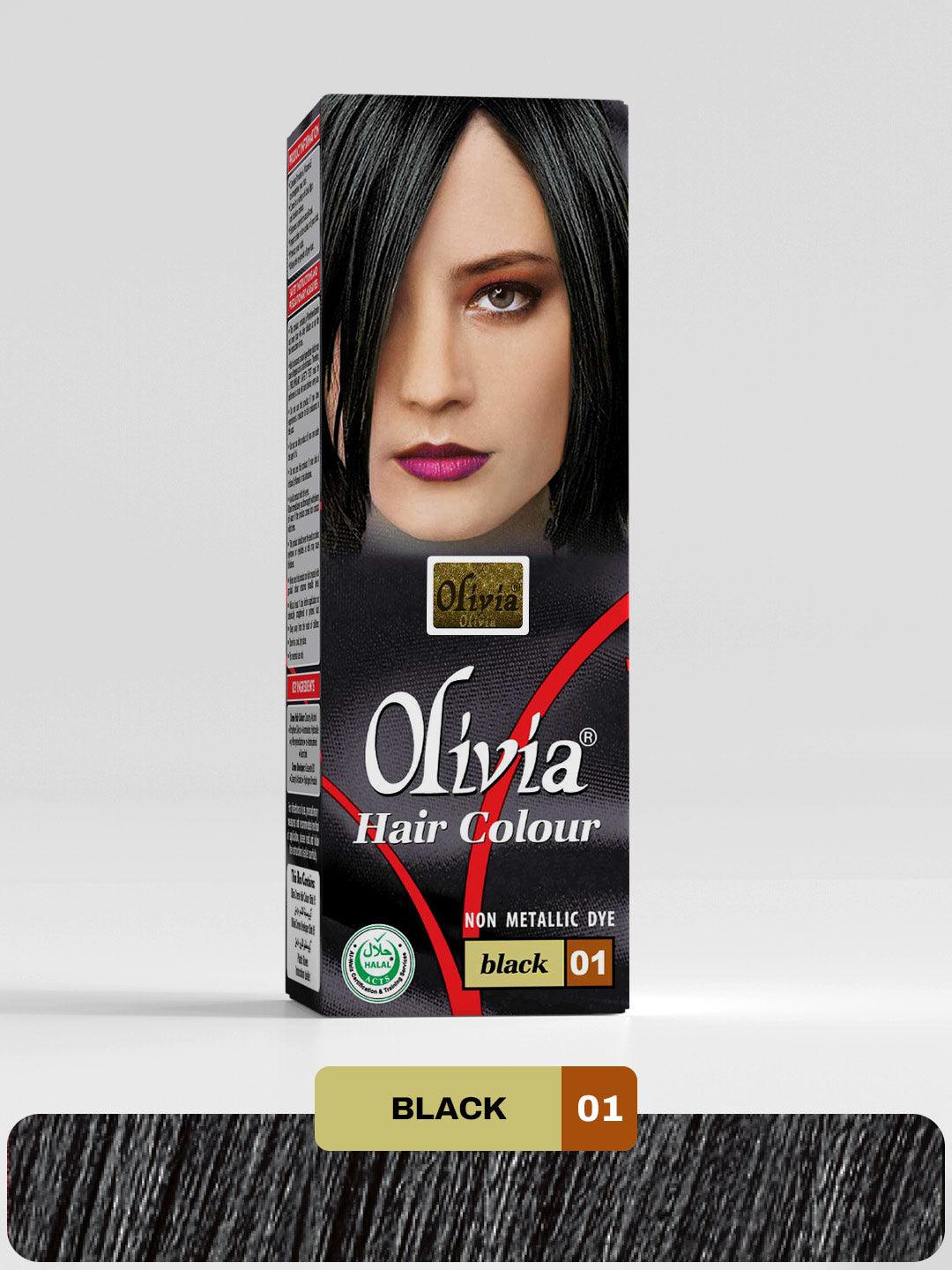 Olivia Hair Colour Black 01 Front View