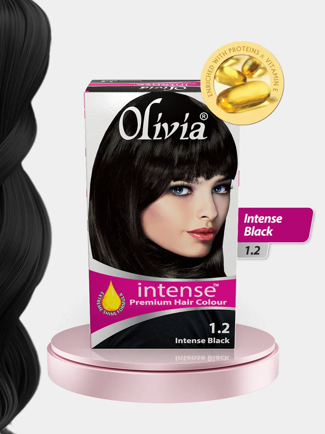 Olivia Intense Premium Hair Colour (Intense Black 1.2)