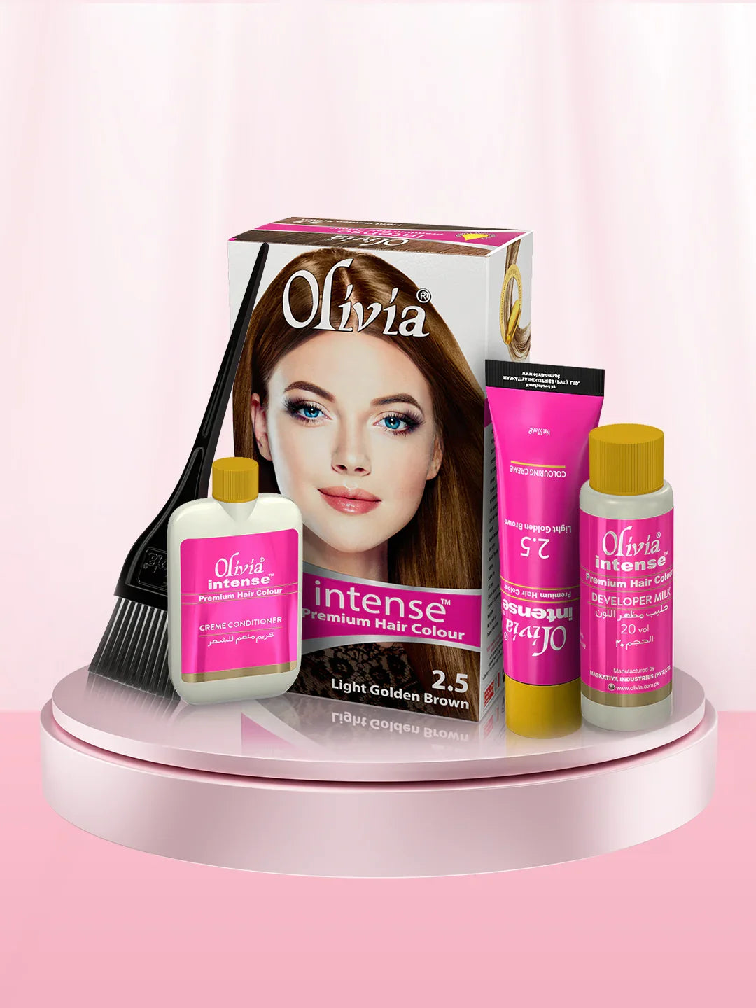 Olivia Intense Premium Hair Colour (Light Golden Brown 2.5)