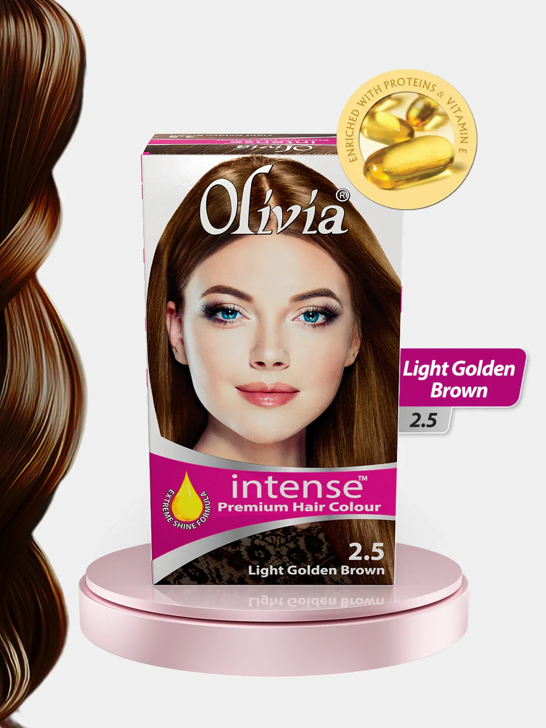 Olivia Intense Premium Hair Colour (Light Golden Brown 2.5)