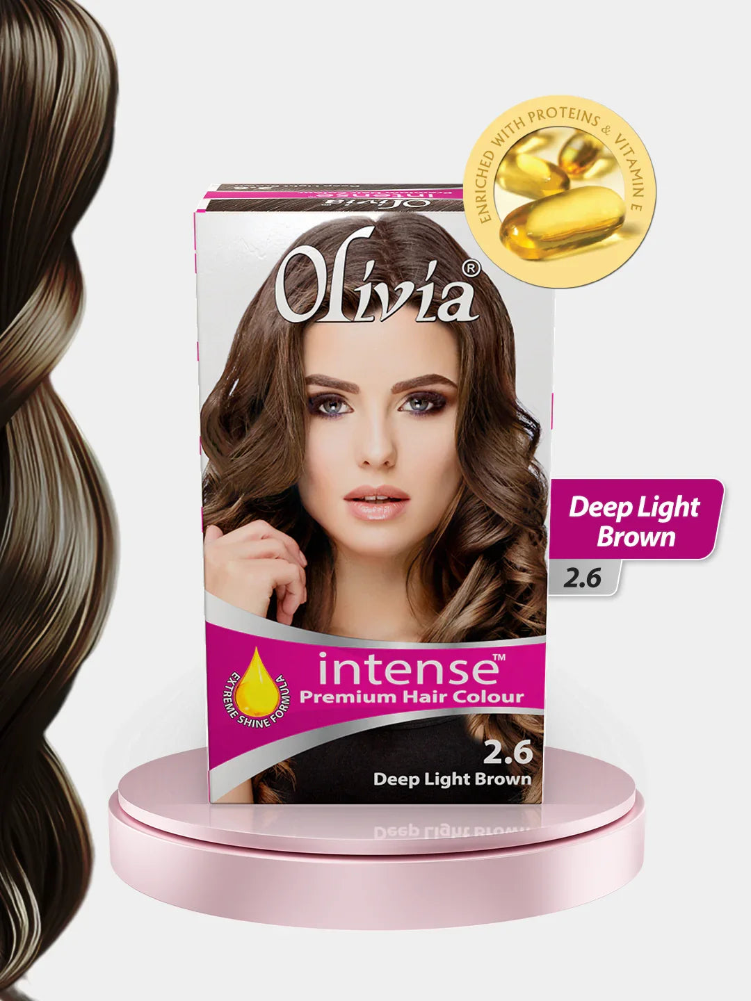 Olivia Intense Premium Hair Colour (Deep Light Brown 2.6)