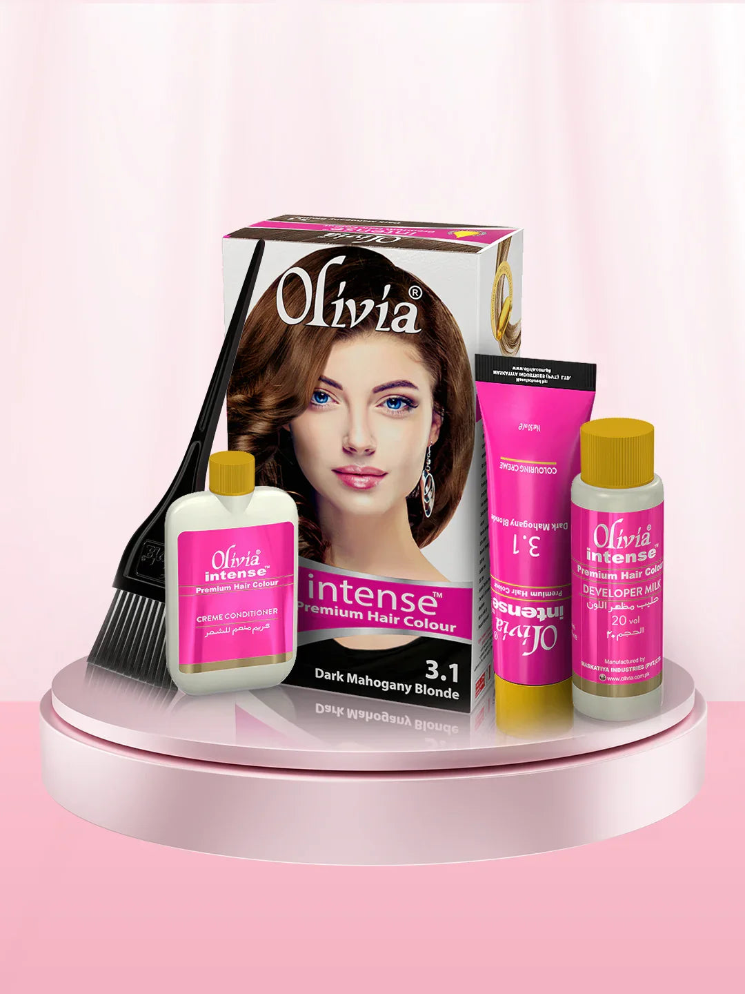 Olivia Intense Premium Hair Colour (Dark Mahogany Blonde 3.1)