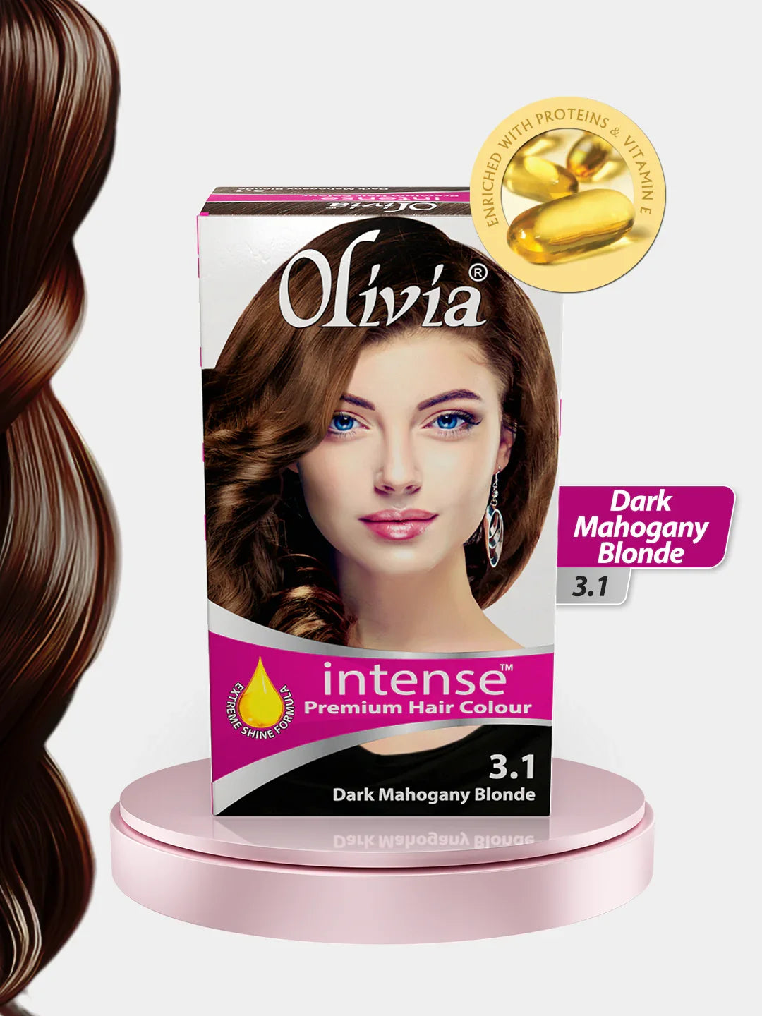 Olivia Intense Premium Hair Colour (Dark Mahogany Blonde 3.1)