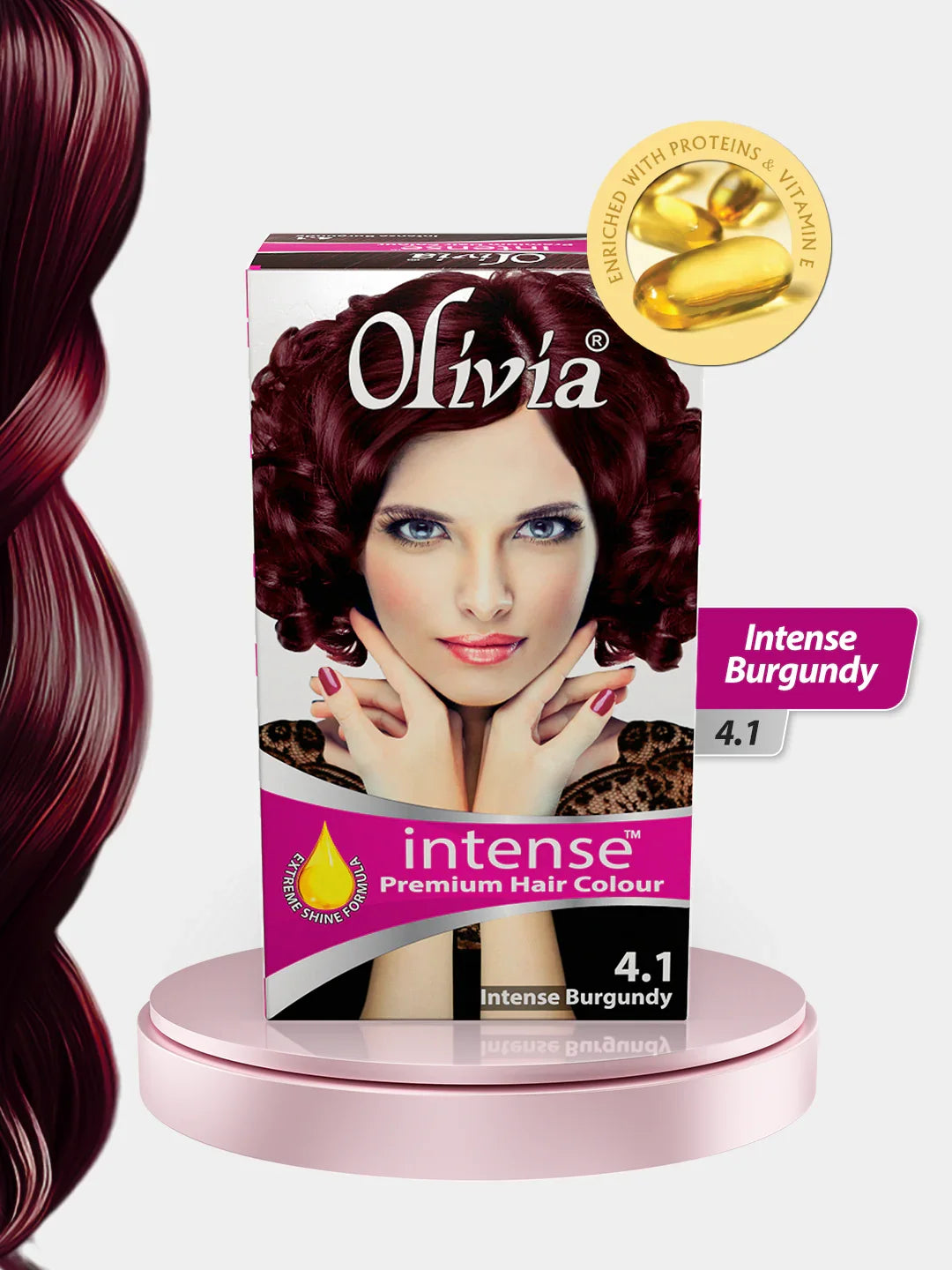 Olivia Intense Premium Hair Colour (Intense Burgundy 4.1)