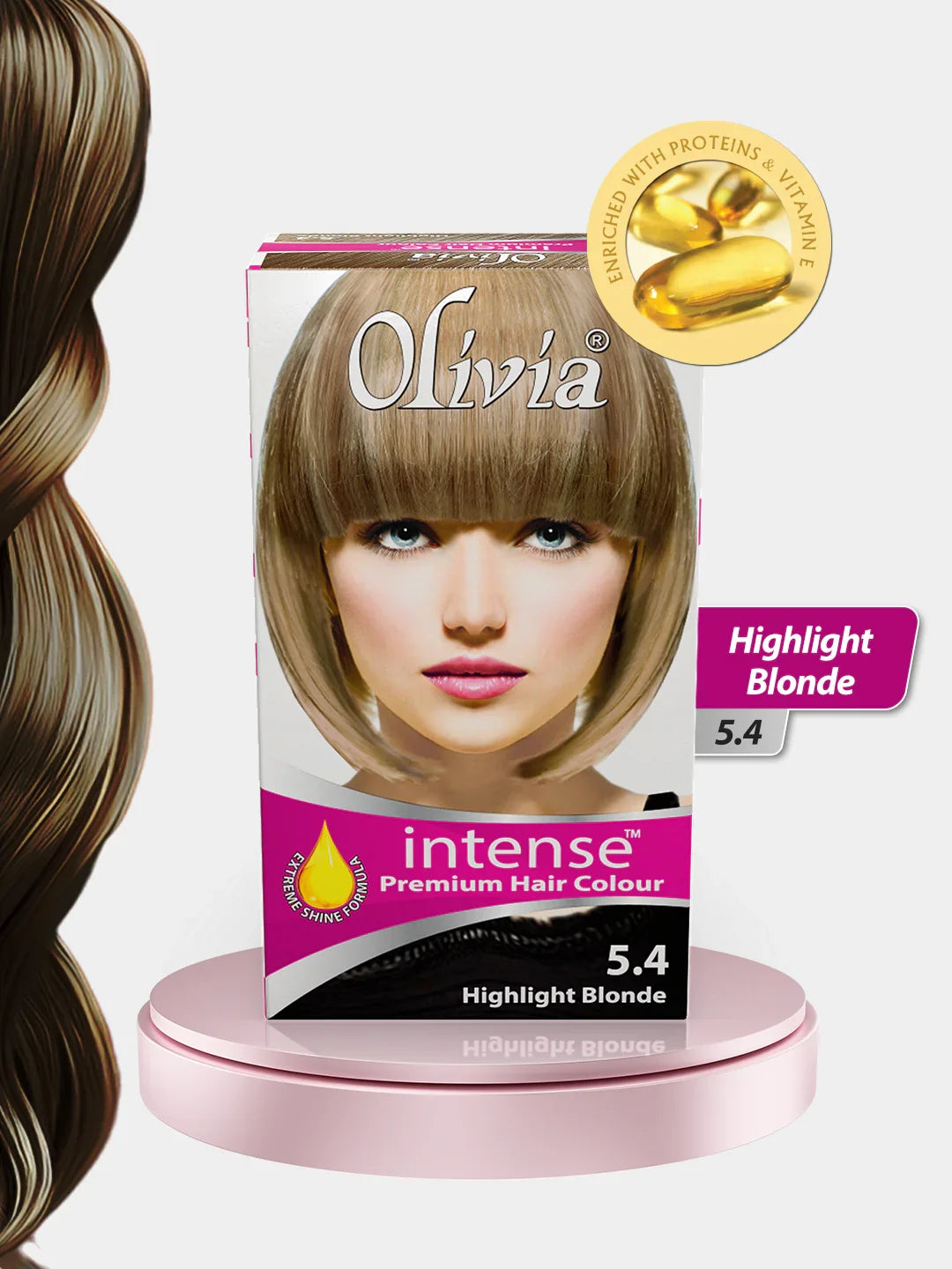 Olivia Intense Premium Hair Colour (Highlight Blonde 5.4)