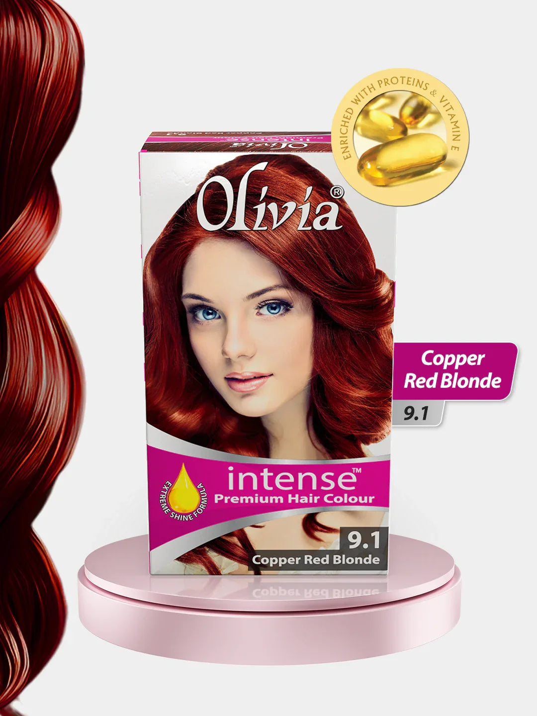 Olivia Intense Premium Hair Colour (Copper Red Blonde 9.1)