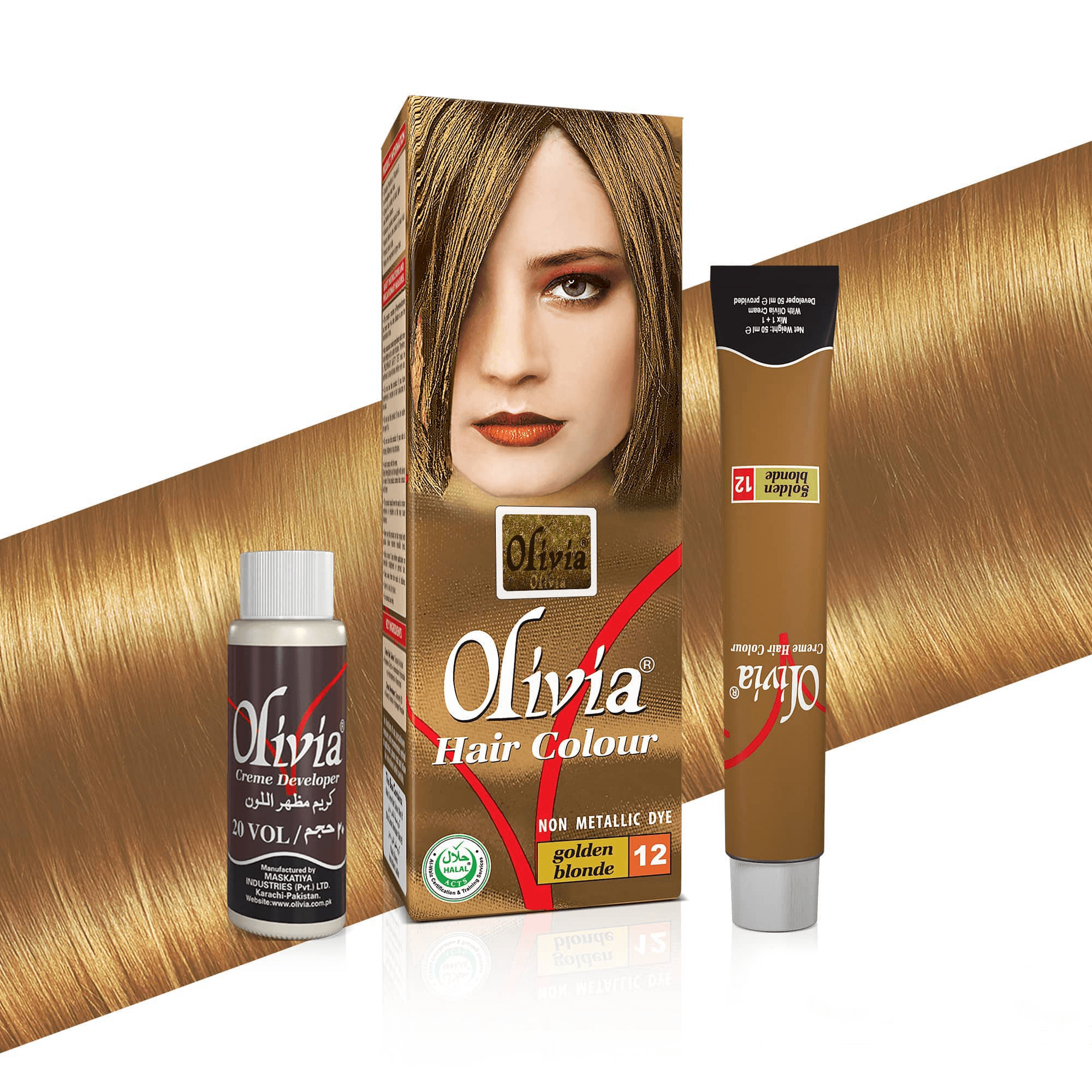Olivia Hair Colour Golden Blonde 12 kit items