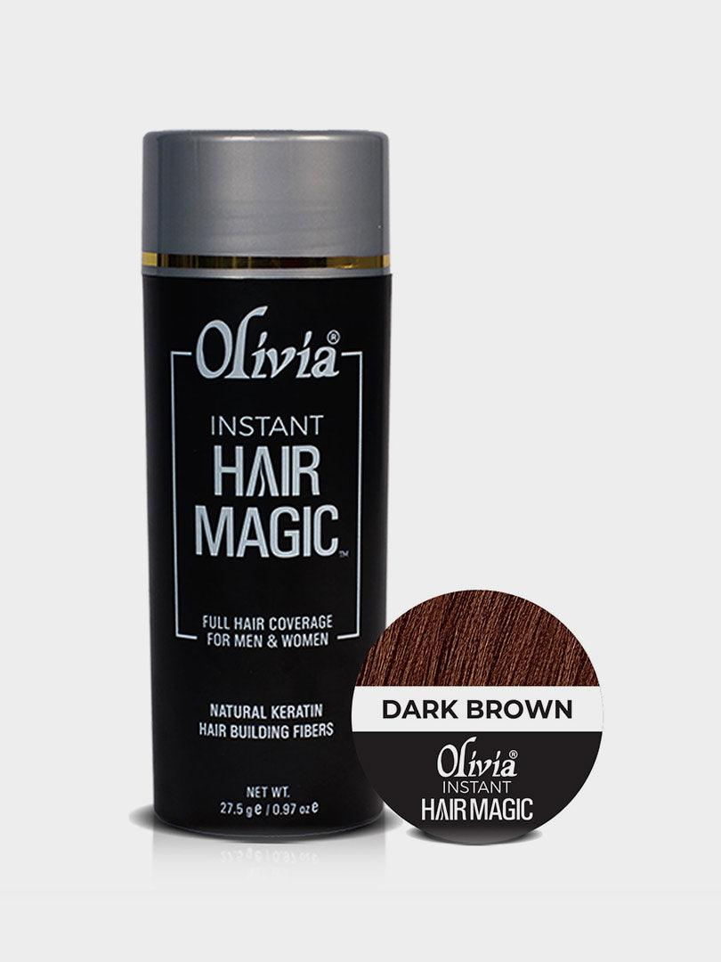Olivia Instant Hair Magic Dark Brown Front View
