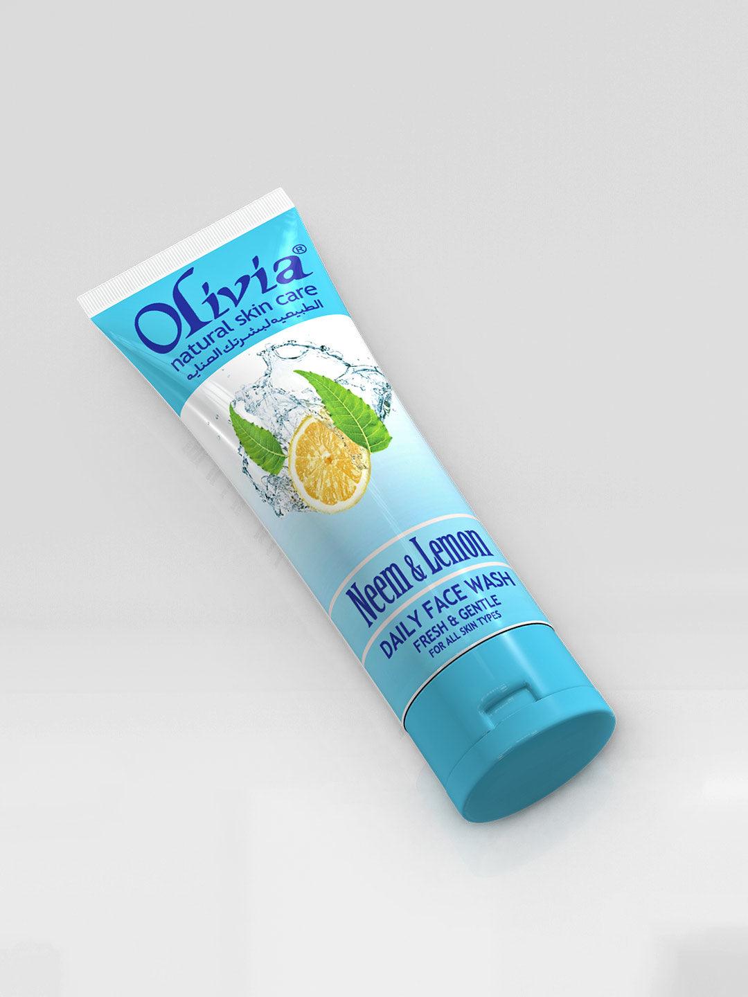 Olivia Neem & Lemon Daily Face Wash Front View 2