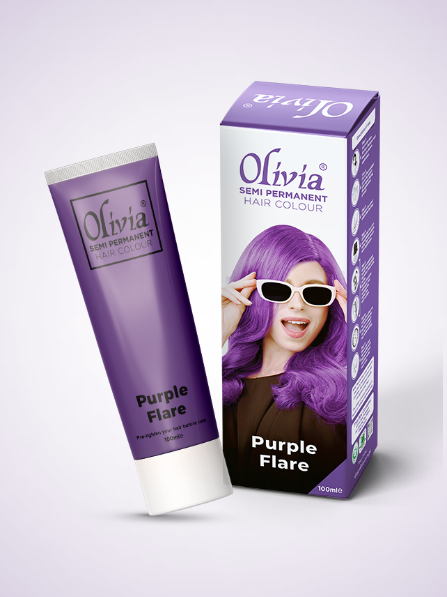 Olivia Semi Permanent Hair Colour Purple Flare
