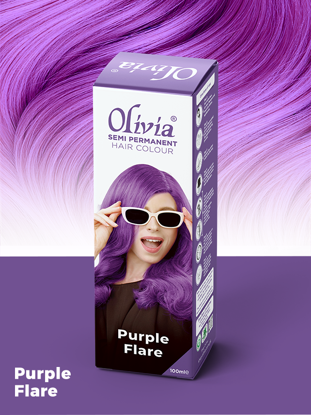 Olivia Semi Permanent Hair Colour Purple Flare